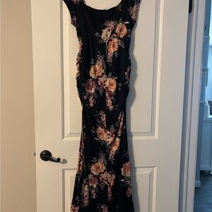 Floral Black Dress